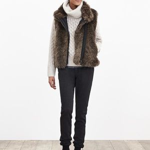 Banana Republic faux fur vest